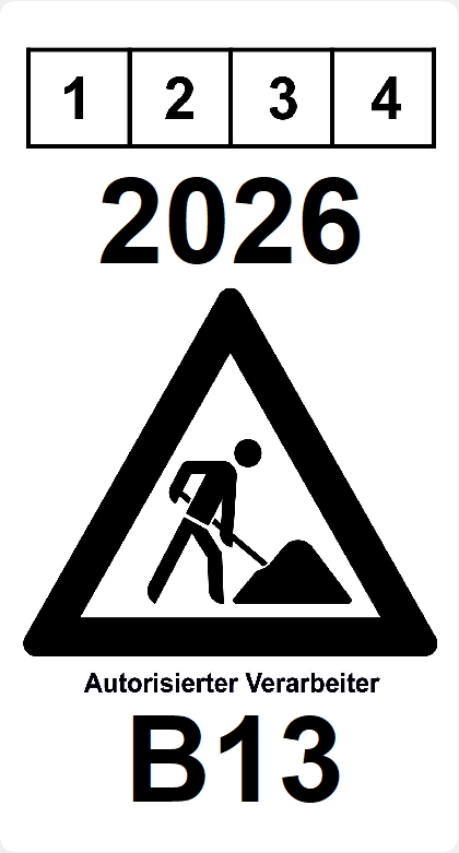 2026 Autorisierungssiegel B13